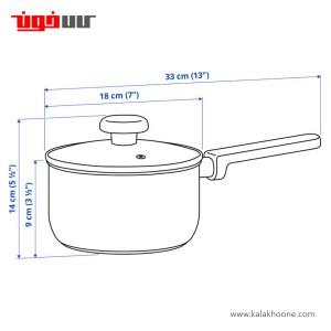 قابلمه دسته دار ایکیا مدل MIDDAGSMAT