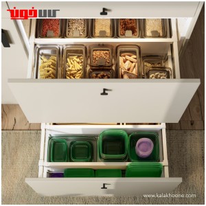 ست ۱۷ تکه ظروف نگهدارنده غذا ایکیا مدل PRUTA