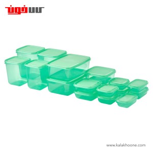 ست ۱۷ تکه ظروف نگهدارنده غذا ایکیا مدل PRUTA