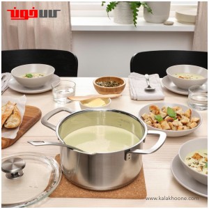 سرویس قابلمه 7 پارچه استیل ایکیا مدل HEMKOMST
