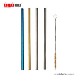 ست نی نوشیدنی فلزی ایکیا مدل LUFTTAT
