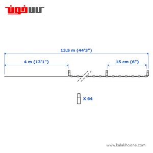 چراغ ریسه ای ایکیا مدل LEDLJUS طول 13.5 متر