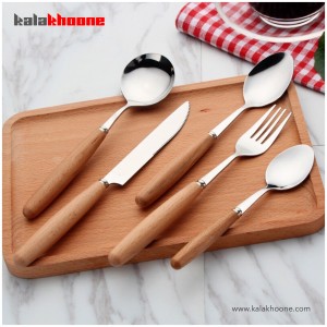 قاشق و چنگال غذاخوری چوبی