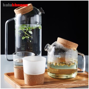 پارچ پیرکس درب دکمه