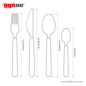 قاشق چنگال و کارد 16 تکه ایکیا مدل UPPHÖJD
