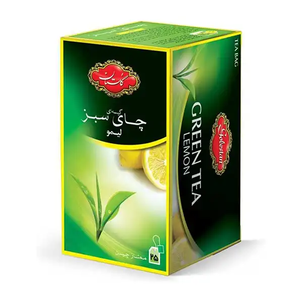 دمنوش چای سبز لیمو گلستان