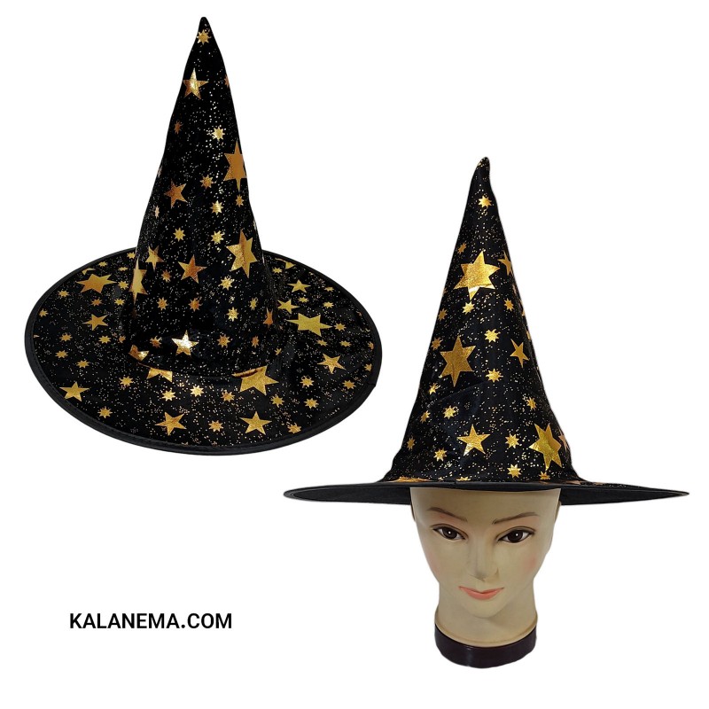 کلاه هالووین و جادوگری فانتزی مدل ستاره ای | ارسال رایگان
