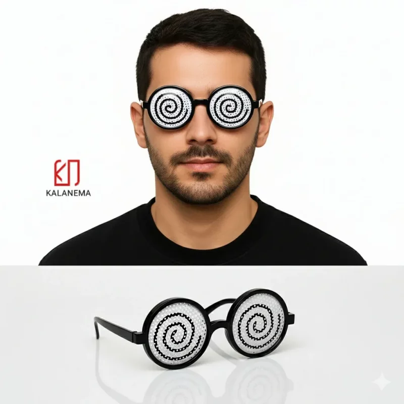 عینک تزئینی فانتزی طرح هیپنوتیزمی