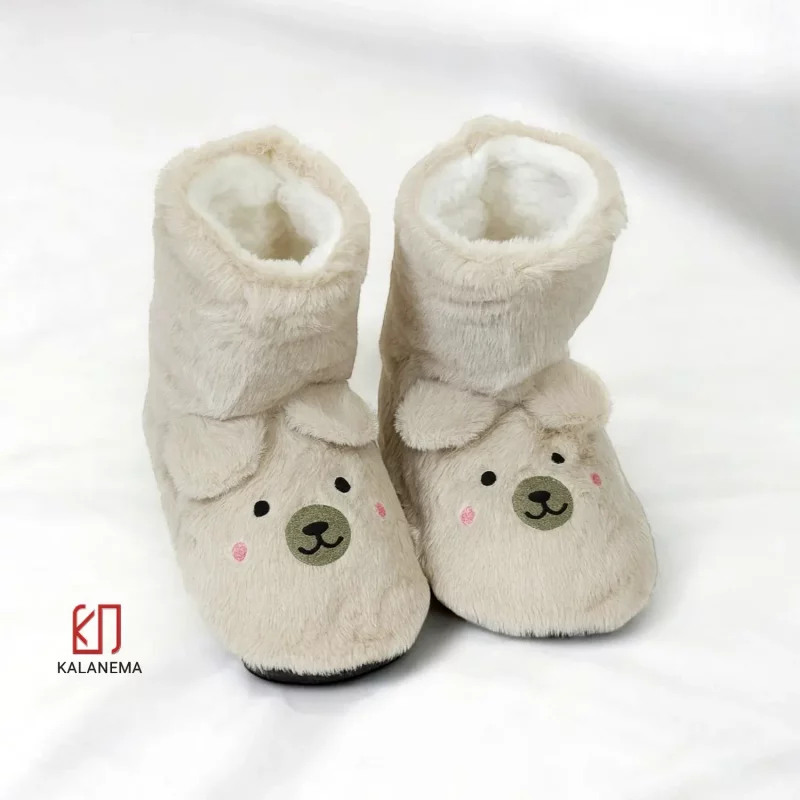 پاپوش روفرشی پشمی زنانه طرح فانتزی KL72