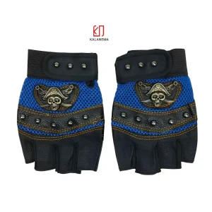 دستکش نیم انگشتی طرح اسکلت دزدان دریایی