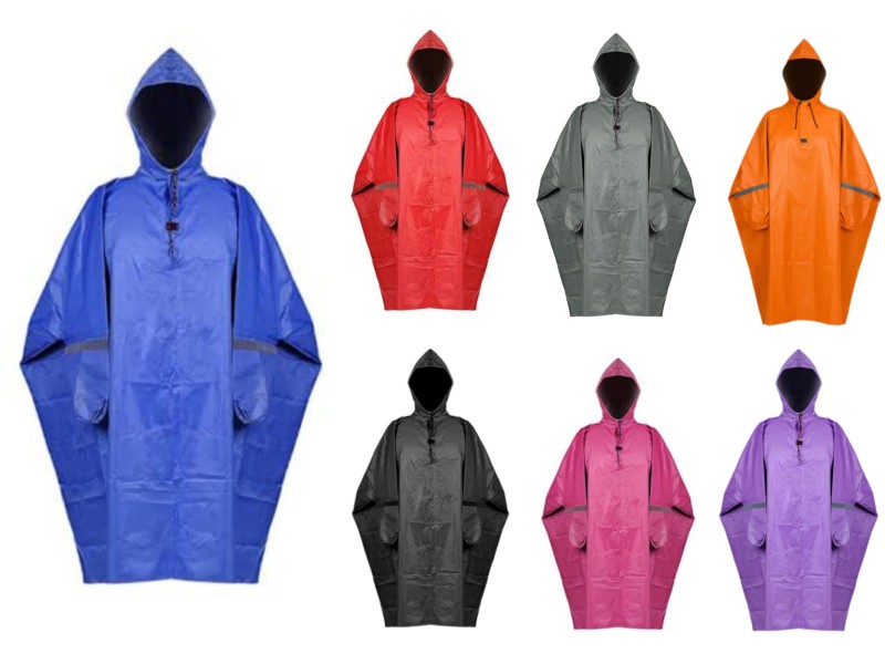 پانچو کوهنوردی آستین دار طرح کمپسور