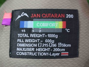 کیسه خواب جان قوتاران 200 Jan Qutaran
