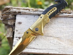 چاقو سفری بوکر طلایی F90