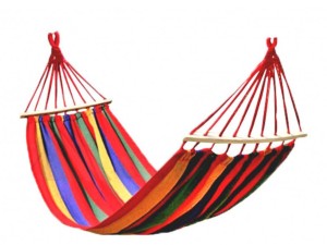 ننو (تخت آویز) کنفی مسافرتی تک نفره چوبدار