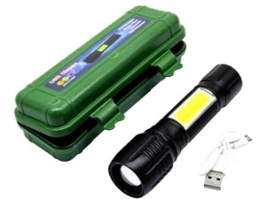 چراغ قوه جیبی بغل LED T6+COB اسمال سان