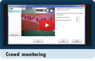 ماژول نظارت بر تجمعات نرم افزار مدیریت دوربینهای تحت شبکه ای او کورتکس eocortex Crowd monitoring module