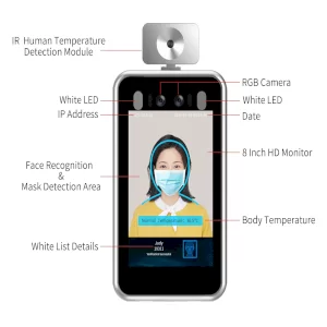 دستگاه اکسز کنترل مبتنی بر تشخیص چهره، دمای بدن، زدن ماسک برند جوویژن مدل JVS-FRT-P8