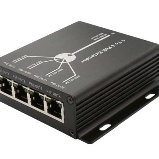 مبدل یک پورت شبکه POE به 4 پورت POE EXTENDER 1 TO 4 PORT