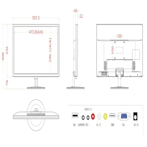 مانیتور 22 اینچ صنعتی جوویژن مدل JVS-22LED-A