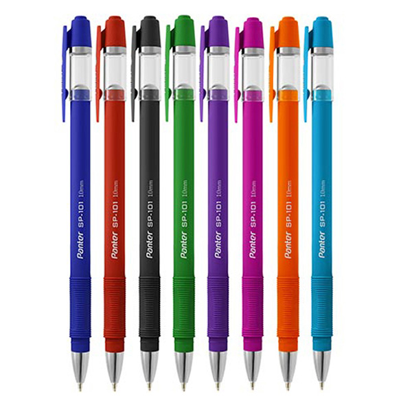 خودکار بسته ای 8 رنگ پنتر 1 میل بدنه جیر