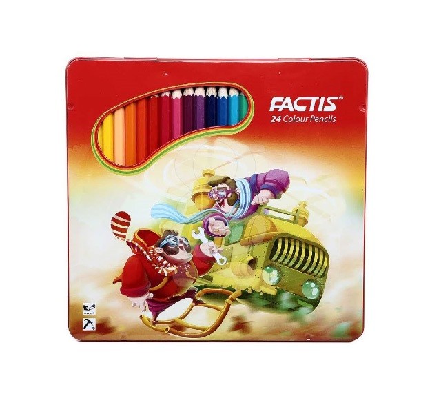 مداد رنگی 24 رنگ فکتیس فلزی