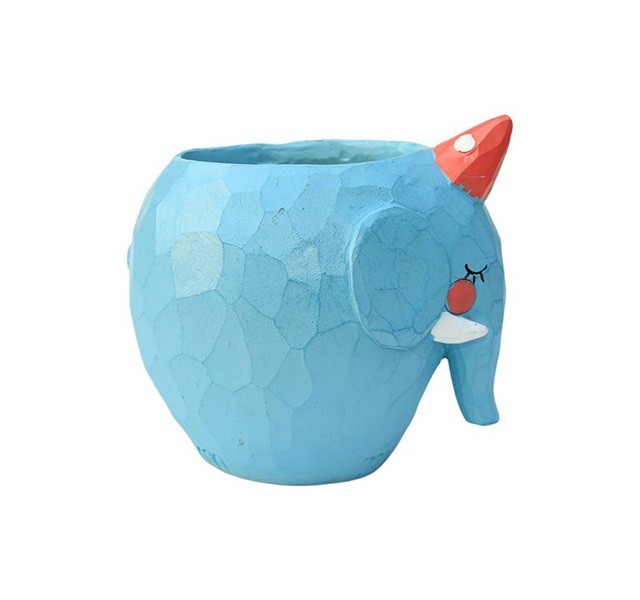 گلدان دکوگل طرح فیل آبی مدل DG005