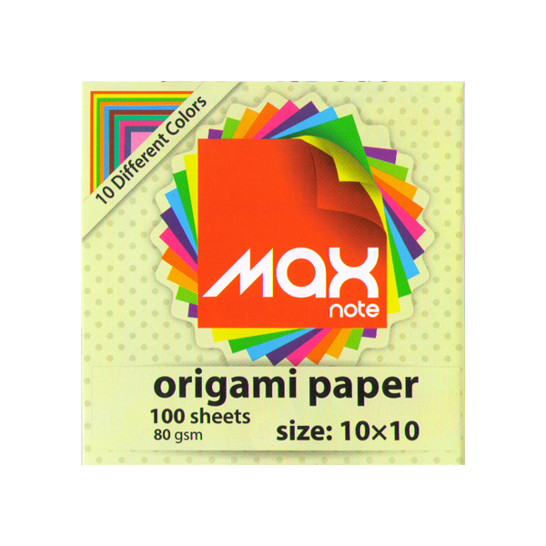 کاغذ رنگی 10 در 10 اوریگامی مکس نوت