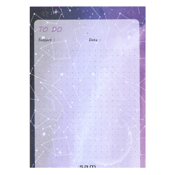 کاغذ یادداشت بولت ژورنال A6 سم طرح کهکشان