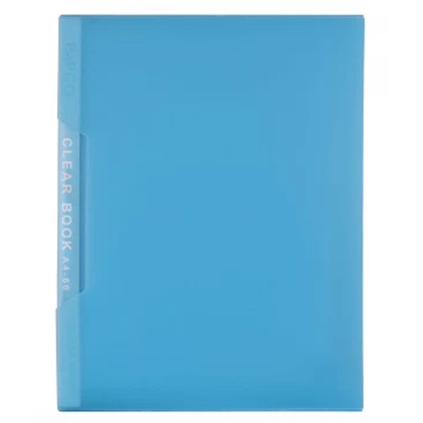کلیربوک  60 برگ قاب دار آبی شفاف پاپکو کد A4-60