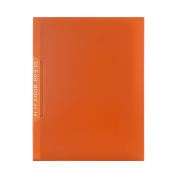کلیربوک  80 برگ قاب دار شفاف نارنجی پاپکو کد A4-80