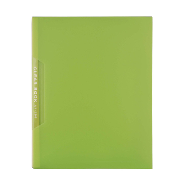 کلیربوک  100 برگ قاب دار شفاف سبز فسفری پاپکو کد A4-100