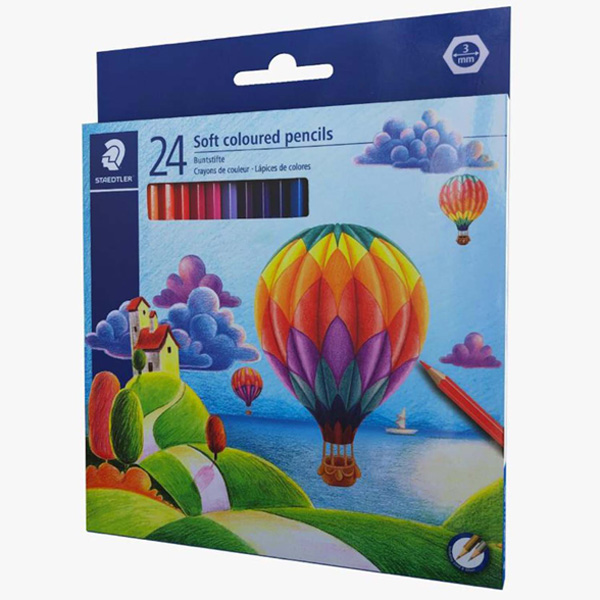 مداد رنگی 24 رنگ استدلر مدل کارتونی