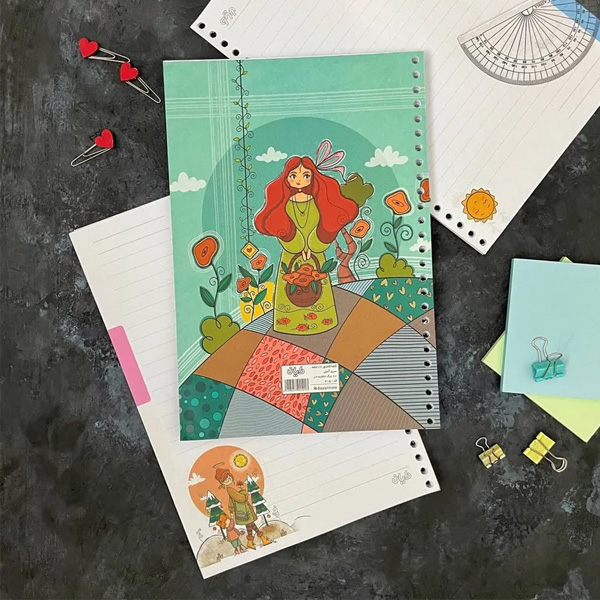 برگه کلاسوری26 حلقه 80برگ حاشیه دار دایان