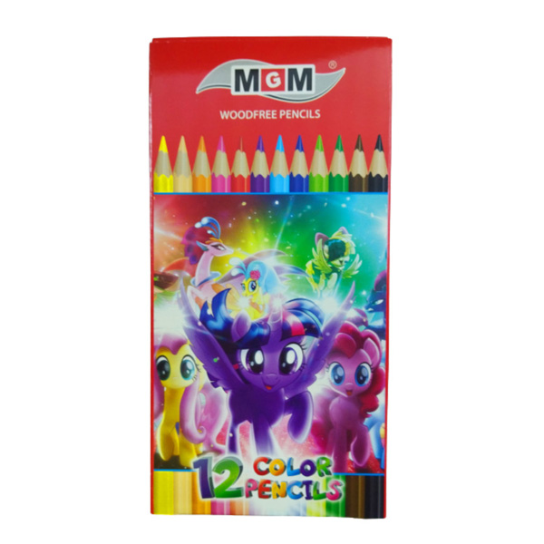 مداد رنگی 12رنگ ام جی ام جعبه مقوایی