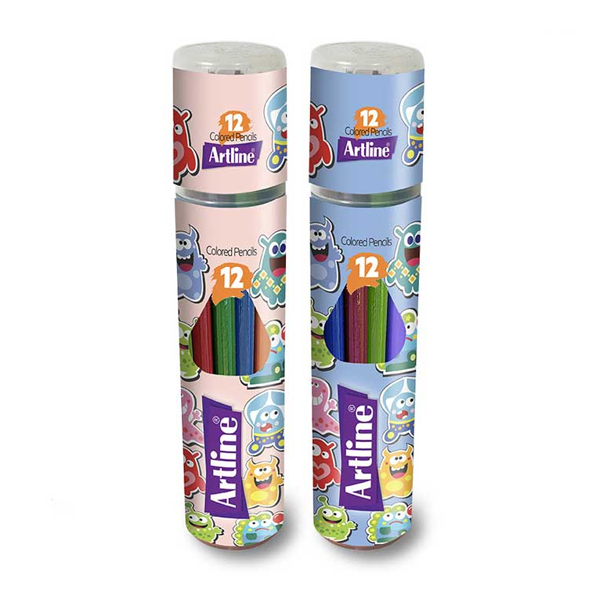 مداد رنگی 12 رنگ استوانه ای  آرت لاین