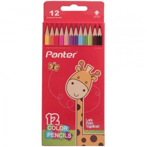 مداد رنگی 12 رنگ پنتر قاب کارتونی