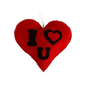 قلب نمدی طرح ILOVE ولنتاین