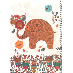 دفتر 100 برگ سیمی مجلد دوکا طرح فیل