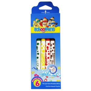 ماژیک رنگ آمیزی 6 رنگ اسکول فنس مدل WASHABLE