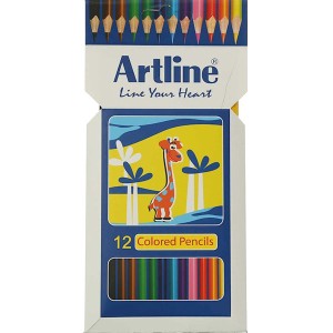 مداد رنگی 12 رنگ آرت لاین جعبه مقوایی