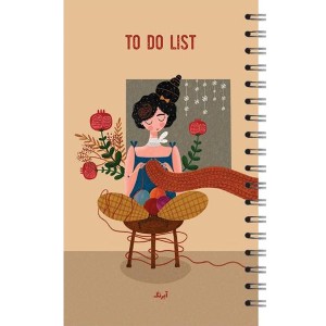 TO DO LIST(لیست انجام کار)آبرنگ طرح ترمه
