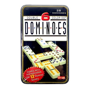 بازی فکری دومینو جعبه فلزی Dominoes