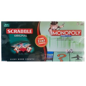 بازی منوپولی و اسکاربیلی Scrabble and Monopoly 2 in 1
