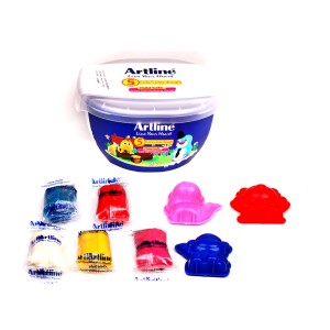 خمیر بازی 5رنگ سطلی آرت لاین