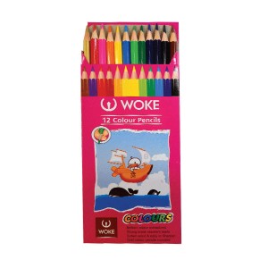مداد رنگی 12 رنگ ووک جعبه مقوایی
