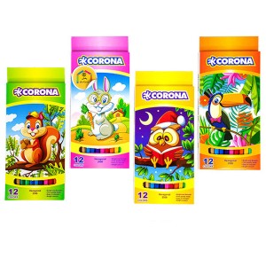 مداد رنگی 12 رنگ کرونا جعبه مقوایی