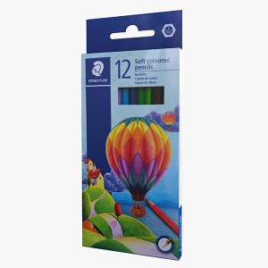 مداد رنگی 12رنگ جعبه مقوایی سافت استدلر