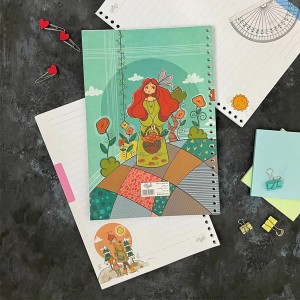 برگه کلاسوری26 حلقه 80برگ حاشیه دار دایان