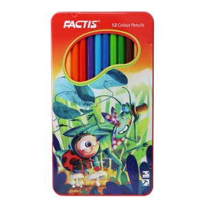 مداد رنگی 12 رنگ فکتیس جعبه فلزی