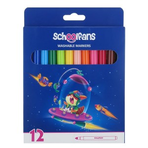 ماژیک رنگ آمیزی 12 رنگ  اسکول فنس